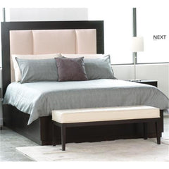 Bachelor Queen Bed - Upholstered Headboard