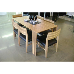 Nocturne Dining Table with 6 Polaris Dining Chairs